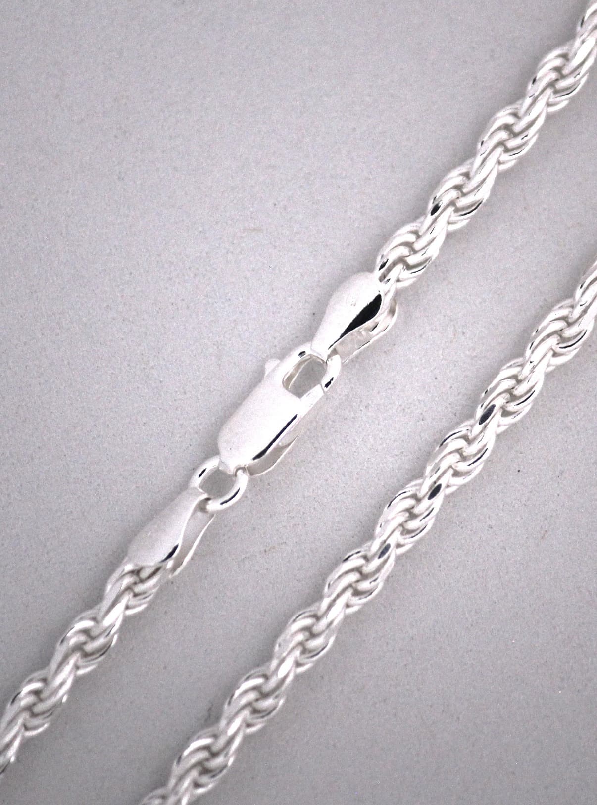 925 Sterling Silver Flex Rope Chain — 2.5mm