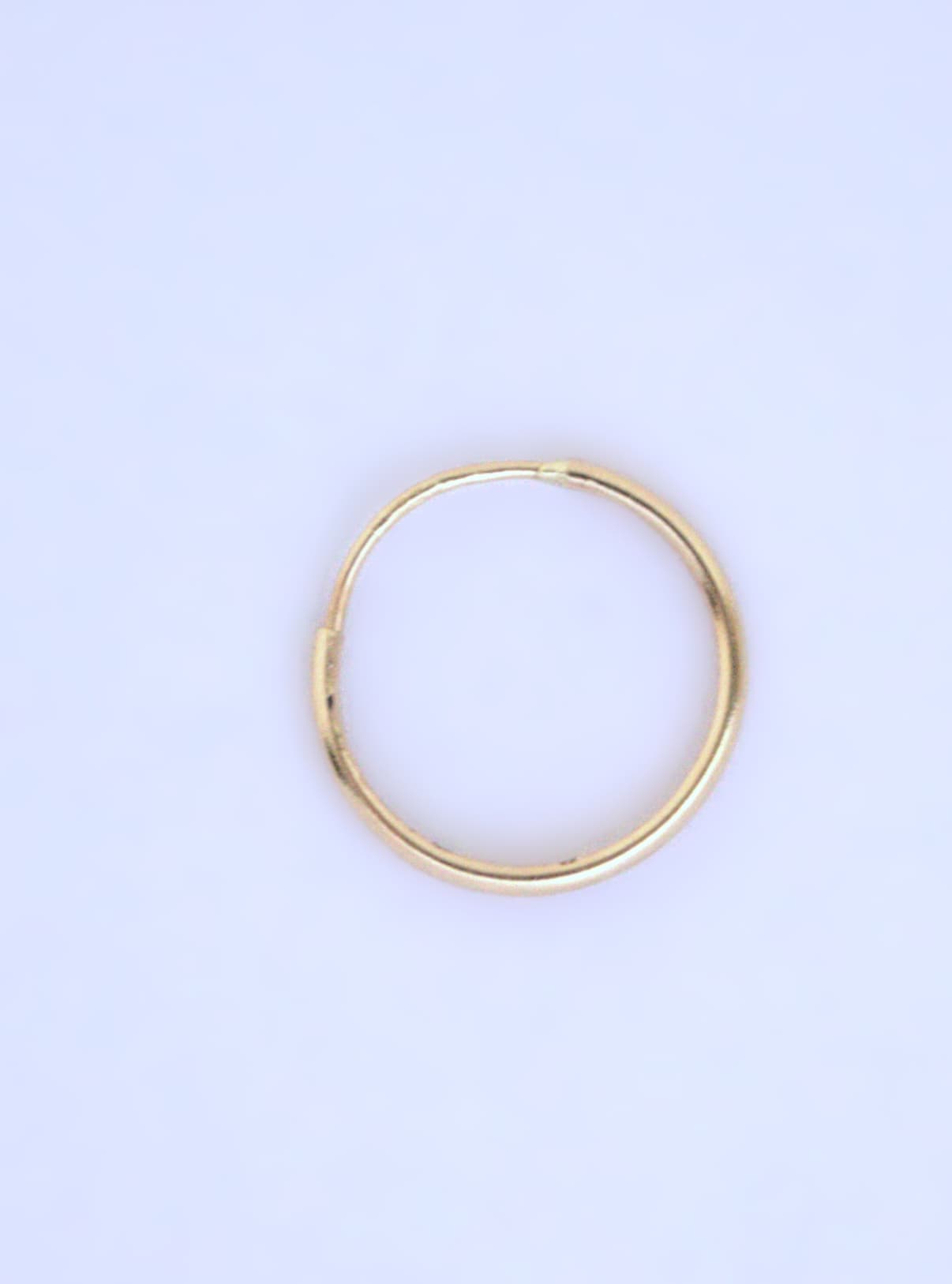 14K Yellow Gold Huggie Hoop Earring